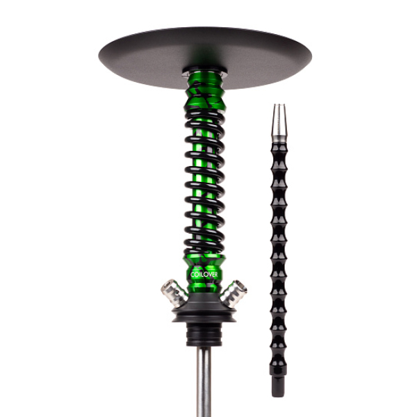 Кальян Mamay Customs Coilovers Mini Anod Green Splash Черный Глянец в Петропавловске-Камчатском