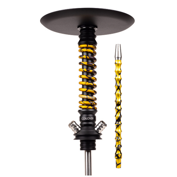 Кальян Mamay Customs Coilovers Mini Anod Черный Матовый Gold Splash в Петропавловске-Камчатском