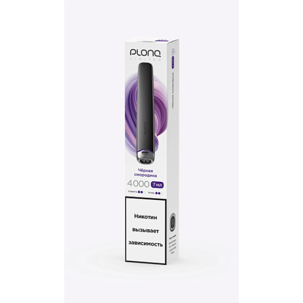 Электронка Plonq Plus Pro Black Чёрная Смородина 4000 затяжек в Петропавловске-Камчатском