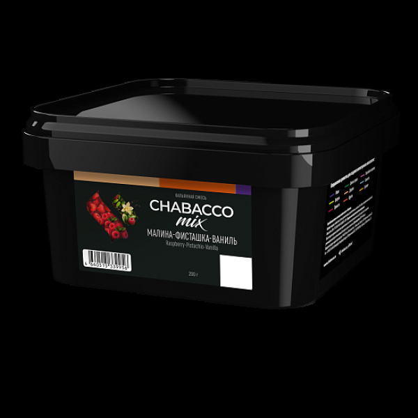 Бестабачная смесь Chabacco Mix Raspberry Pistachio Vanilla Малина Фисташка Ваниль Medium 200 грамм в Петропавловске-Камчатском