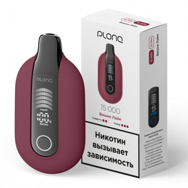 Электронная сигарета Plonq Ultra Вишня Лайм 12000 затяжек в Петропавловске-Камчатском